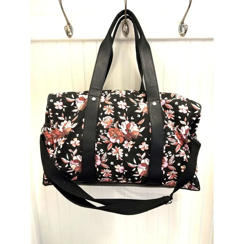 Madden Girl Floral Tote/Duffel Bag - Picture 2 of 9